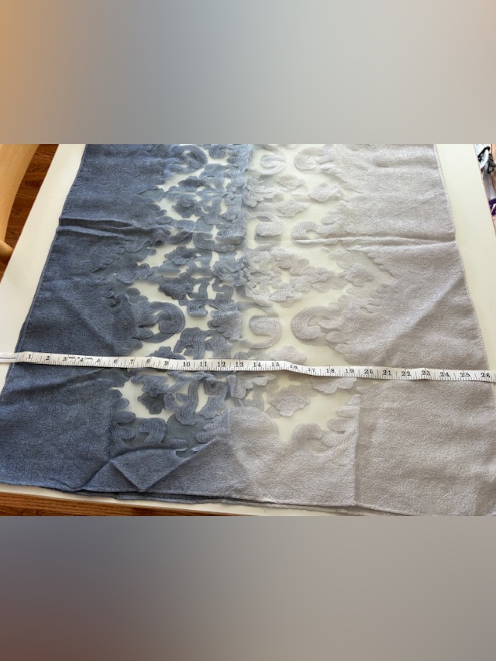 Jessica McClintock Blue Gray Ombré Stole / Shawl / Scarf never worn one size